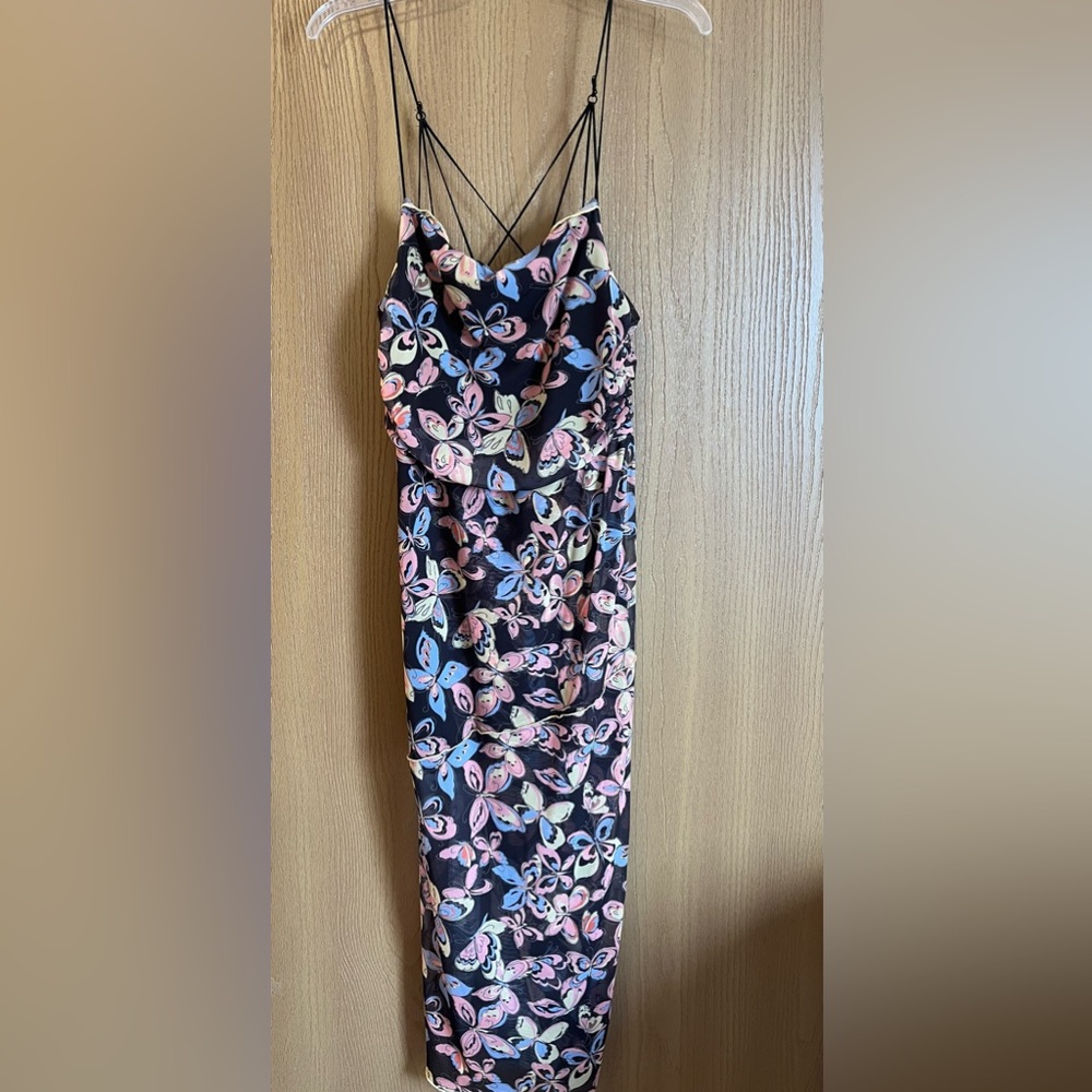 Urban Outfitters Mesh Crossover Butterfly Midi Dress
